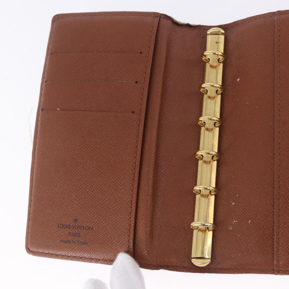 LOUIS VUITTON Monogram Agenda PM Day Planner Cover R20005 LV Auth 197145