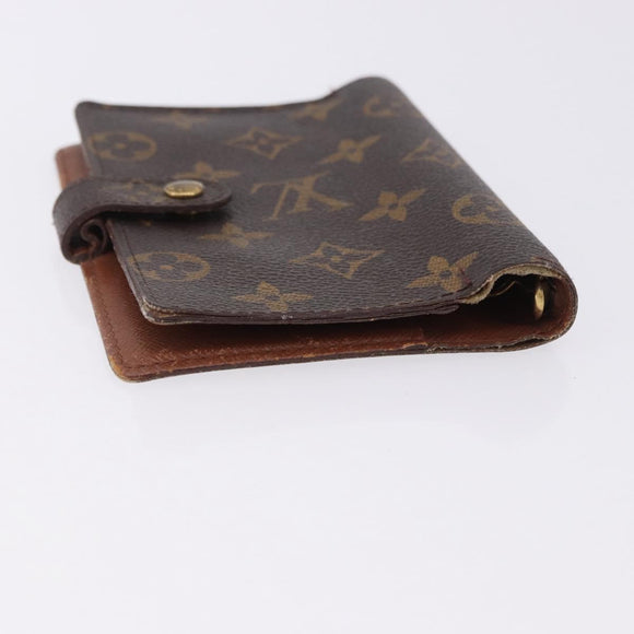 LOUIS VUITTON Monogram Agenda PM Day Planner Cover R20005 LV Auth 197145