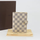 LOUIS VUITTON Damier Azur Agenda PM Day Planner Cover R20706 LV Auth 197147V-24