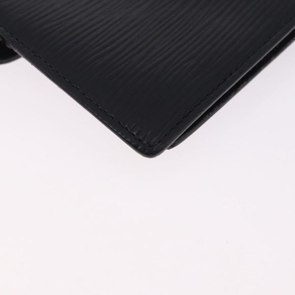 LOUIS VUITTON Epi Agenda PM Day Planner Cover Black R20092 LV Auth 197148