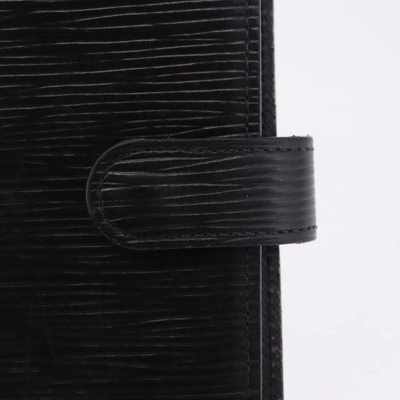 LOUIS VUITTON Epi Agenda PM Day Planner Cover Black R20092 LV Auth 197148