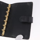 LOUIS VUITTON Epi Agenda PM Day Planner Cover Black R20092 LV Auth 197148-21