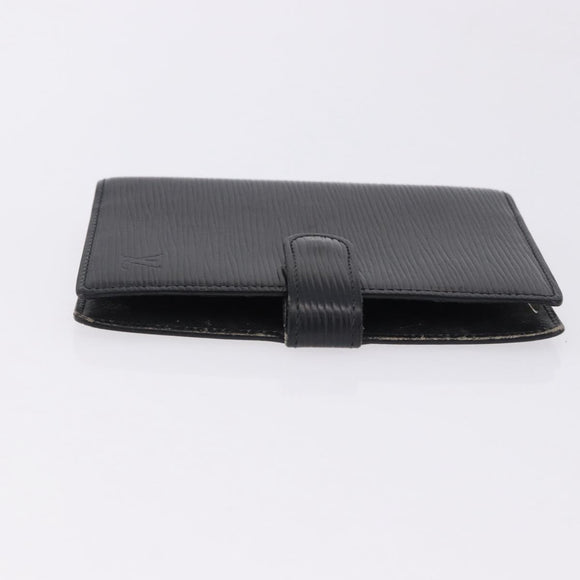 LOUIS VUITTON Epi Agenda PM Day Planner Cover Black R20092 LV Auth 197148