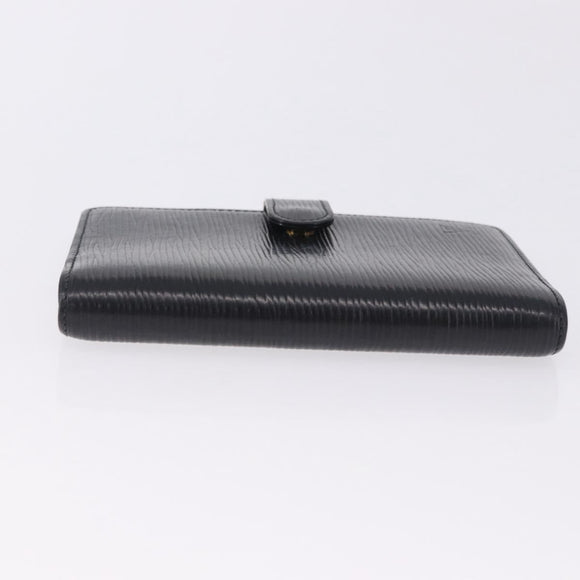 LOUIS VUITTON Epi Agenda PM Day Planner Cover Black R20092 LV Auth 197148