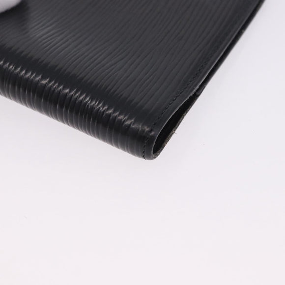 LOUIS VUITTON Epi Agenda PM Day Planner Cover Black R20092 LV Auth 197148