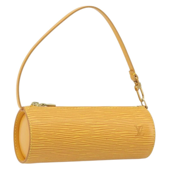 LOUIS VUITTON Epi Soufflot Pouch Yellow LV Auth 197149A