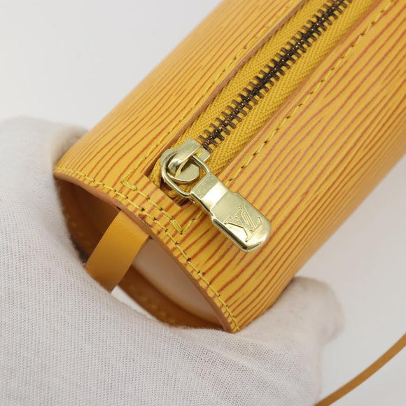 LOUIS VUITTON Epi Soufflot Pouch Yellow LV Auth 197149A
