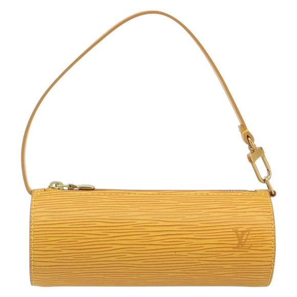 LOUIS VUITTON Epi Soufflot Pouch Yellow LV Auth 197149A