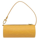 LOUIS VUITTON Epi Soufflot Pouch Yellow LV Auth 197149A-2