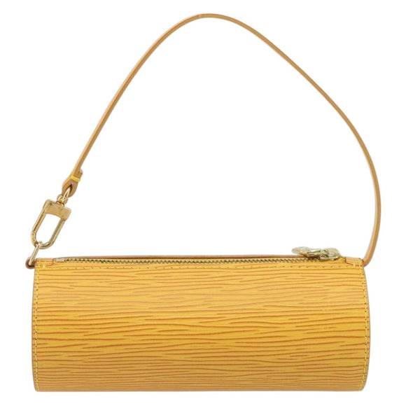 LOUIS VUITTON Epi Soufflot Pouch Yellow LV Auth 197149A