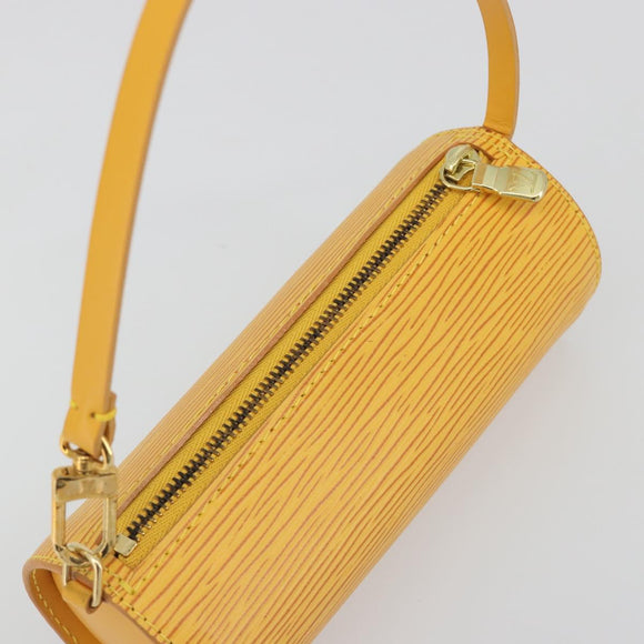 LOUIS VUITTON Epi Soufflot Pouch Yellow LV Auth 197149A
