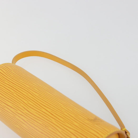 LOUIS VUITTON Epi Soufflot Pouch Yellow LV Auth 197149A