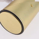 LOUIS VUITTON Monogram Pocrayon Gaston Pen Case Gold LV Auth 197153A-16