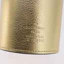 LOUIS VUITTON Monogram Pocrayon Gaston Pen Case Gold LV Auth 197153A-9
