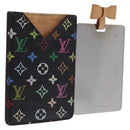 LOUIS VUITTON Monogram Multicolor Etui Hand Mirror Black M92651 LV Auth 197154V-1
