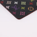 LOUIS VUITTON Monogram Multicolor Etui Hand Mirror Black M92651 LV Auth 197154V-15