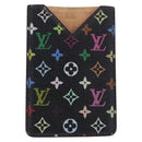 LOUIS VUITTON Monogram Multicolor Etui Hand Mirror Black M92651 LV Auth 197154V-13