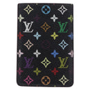 LOUIS VUITTON Monogram Multicolor Etui Hand Mirror Black M92651 LV Auth 197154V-2
