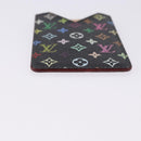 LOUIS VUITTON Monogram Multicolor Etui Hand Mirror Black M92651 LV Auth 197154V-6