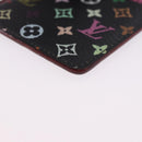 LOUIS VUITTON Monogram Multicolor Etui Hand Mirror Black M92651 LV Auth 197154V-14
