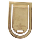 LOUIS VUITTON Pansavie Porto Address Money Clip metal Gold M64690 LV Auth 197155-2