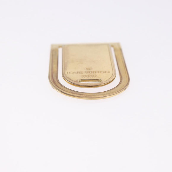 LOUIS VUITTON Pansavie Porto Address Money Clip metal Gold M64690 LV Auth 197155