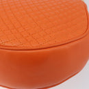 BALLY Hand Bag Leather 2way Orange Gold Auth 197157A-17