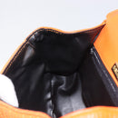 BALLY Hand Bag Leather 2way Orange Gold Auth 197157A-21