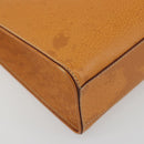 PRADA Hand Bag Leather 2way Beige Silver Auth 197158-11