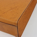 PRADA Hand Bag Leather 2way Beige Silver Auth 197158-12