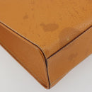 PRADA Hand Bag Leather 2way Beige Silver Auth 197158-13