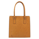 PRADA Hand Bag Leather 2way Beige Silver Auth 197158-3