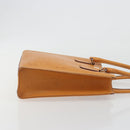 PRADA Hand Bag Leather 2way Beige Silver Auth 197158-4
