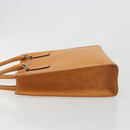 PRADA Hand Bag Leather 2way Beige Silver Auth 197158-5