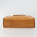 PRADA Hand Bag Leather 2way Beige Silver Auth 197158-9