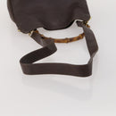 GUCCI Bamboo Shoulder Bag Leather 2way Brown Gold 001 3444 1638 Auth 197159-7