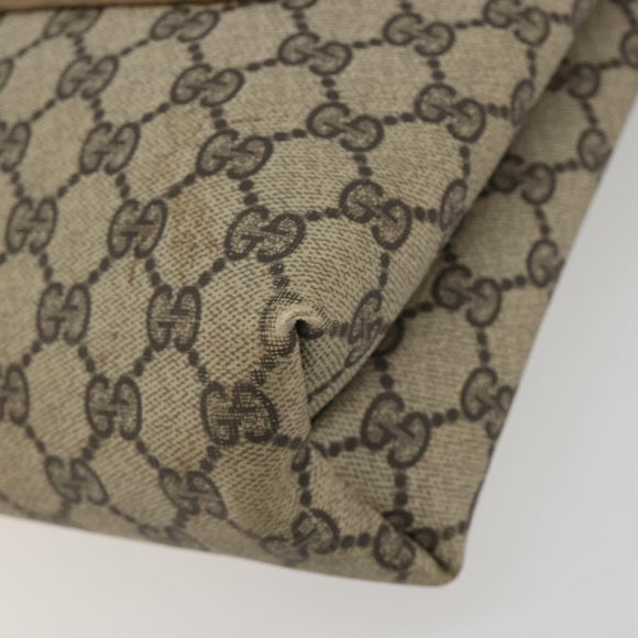 GUCCI GG Supreme Web Sherry Line Tote Bag PVC Beige 47 02 2140 Auth 197160