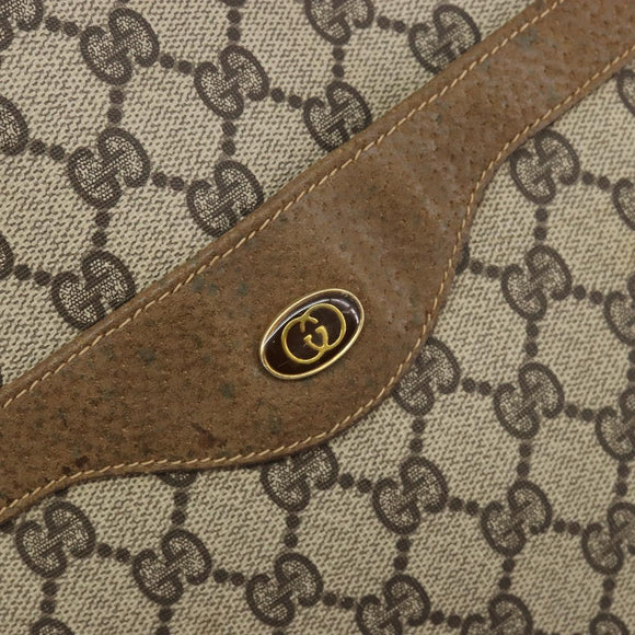 GUCCI GG Supreme Web Sherry Line Tote Bag PVC Beige 47 02 2140 Auth 197160
