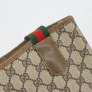 GUCCI GG Supreme Web Sherry Line Tote Bag PVC Beige 47 02 2140 Auth 197160-10