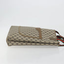 GUCCI GG Supreme Web Sherry Line Tote Bag PVC Beige 47 02 2140 Auth 197160-3