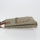 GUCCI GG Supreme Web Sherry Line Tote Bag PVC Beige 47 02 2140 Auth 197160-4
