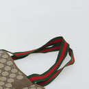 GUCCI GG Supreme Web Sherry Line Tote Bag PVC Beige 47 02 2140 Auth 197160-8