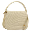 BALLY Shoulder Bag Leather 2way Ivory Gold Auth 197162A-1