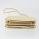 BALLY Shoulder Bag Leather 2way Ivory Gold Auth 197162A-5