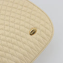 BALLY Shoulder Bag Leather 2way Ivory Gold Auth 197162A-18