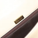 BALLY Shoulder Bag Leather 2way Ivory Gold Auth 197162A-20