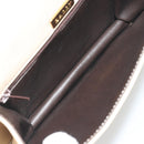 BALLY Shoulder Bag Leather 2way Ivory Gold Auth 197162A-11