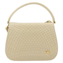 BALLY Shoulder Bag Leather 2way Ivory Gold Auth 197162A-13