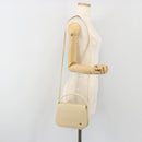BALLY Shoulder Bag Leather 2way Ivory Gold Auth 197162A-26