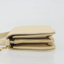 BALLY Shoulder Bag Leather 2way Ivory Gold Auth 197162A-4